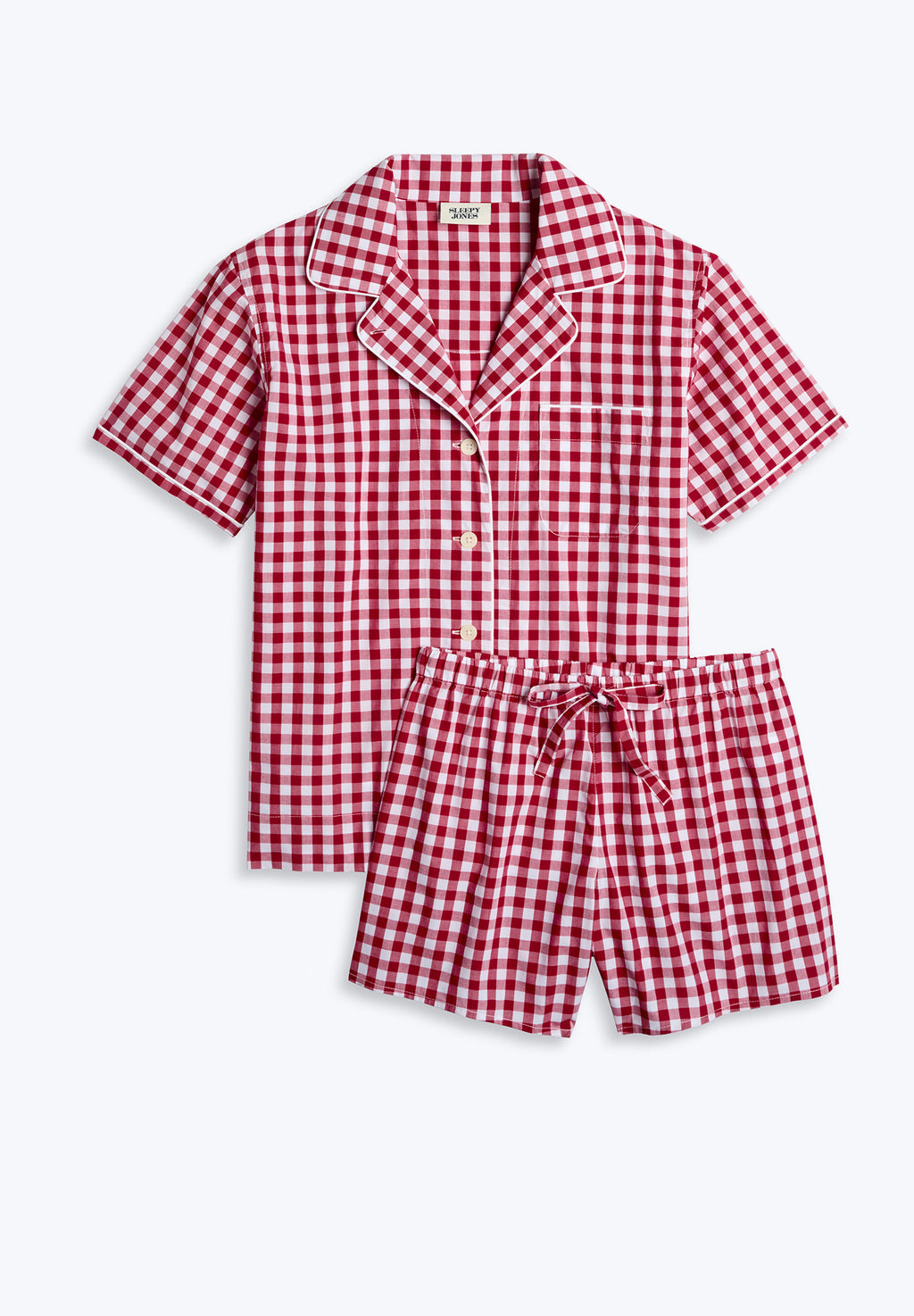 Corita Pajama Set Large Red Gingham