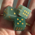 Green Aventurine Crystal Carved Dice – Mini Stone Carving