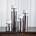 KAMDYN CANDLEHOLDERS - SILVER, S/3